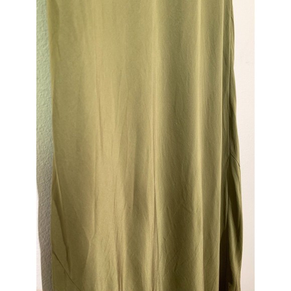 Citron Santa Monica Olive Green 2 Piece Set S Maxi Dress Velvet Burnout Jacket - Picture 10 of 13